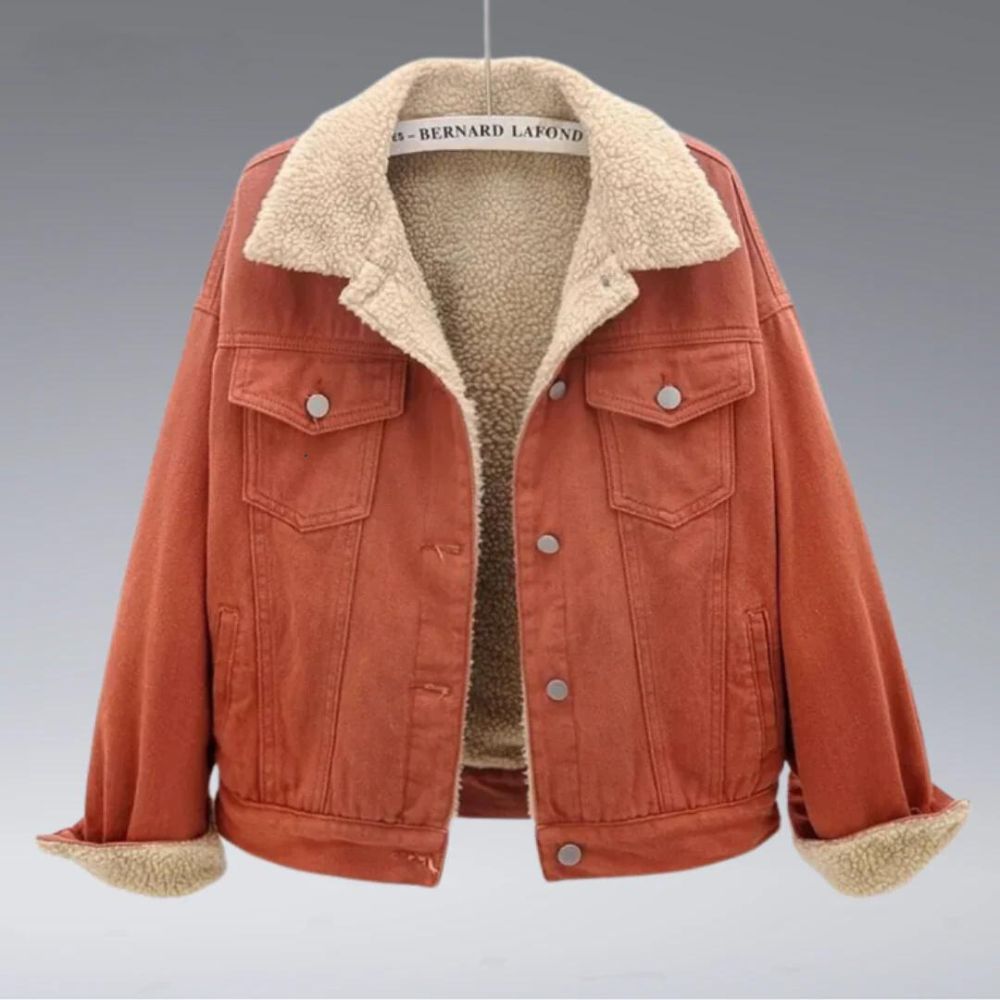 Chaqueta Acogedora Sherpa con Bolsillos Doble