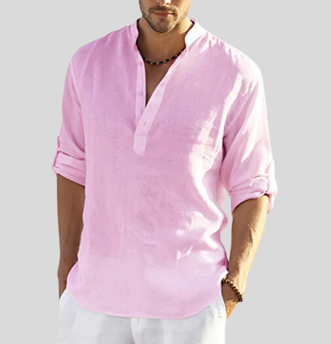 Camisa Lino Fresca y Ligera para Hombre