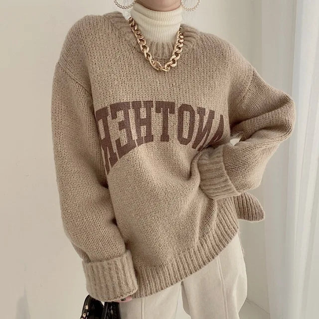 Jersey de punto con detalles gráficos