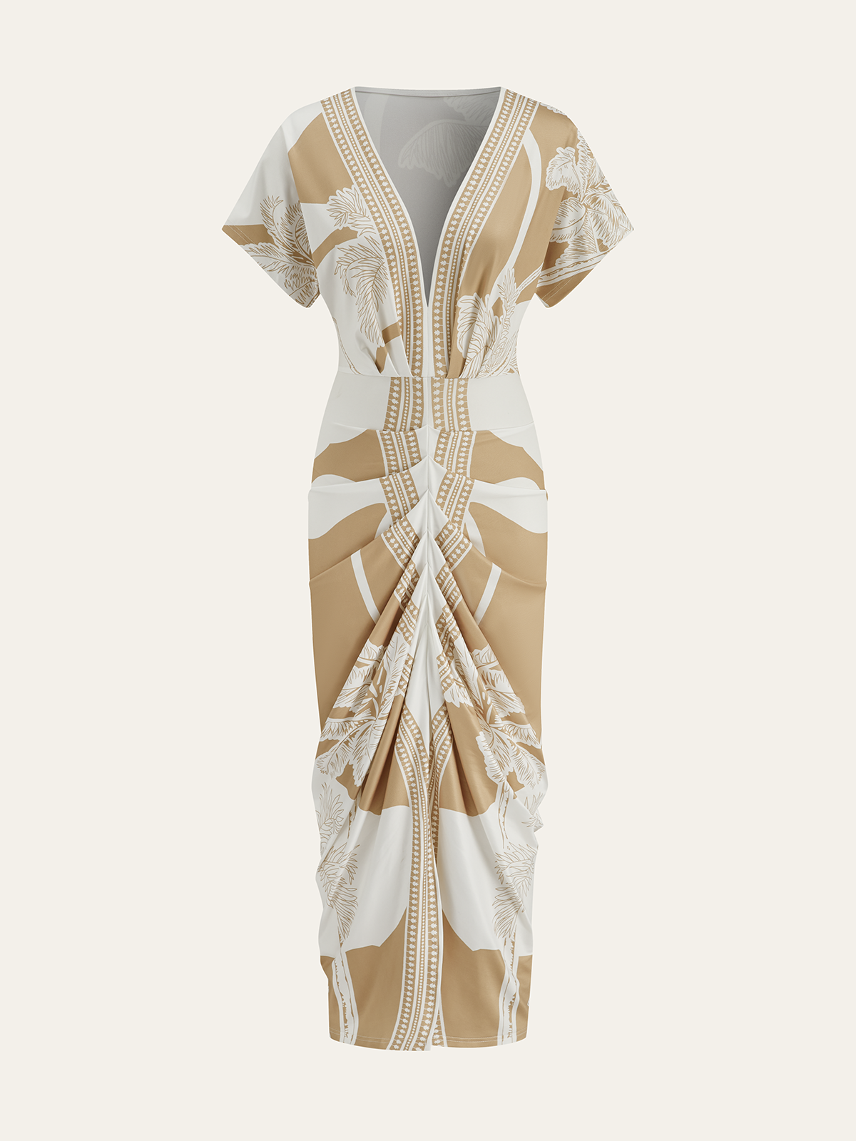 Vestido Midi Estampado Chic Escote en V