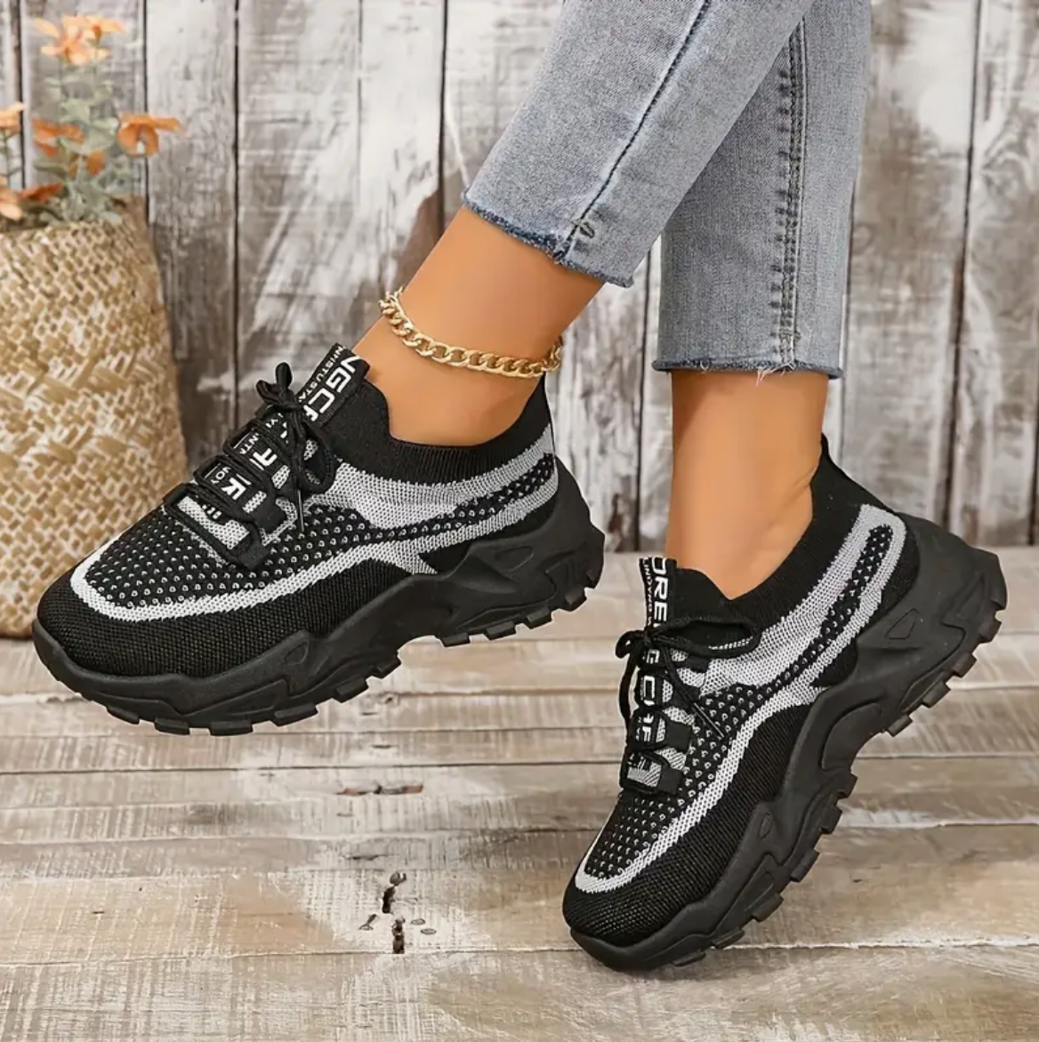 Zapatillas Mujer Plataforma Deportivas Transpirables