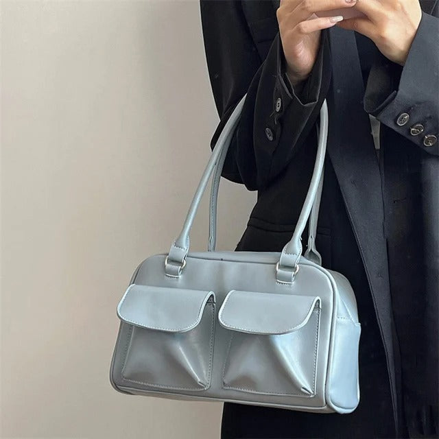 Bolso Piel Auténtico Estilo Clásico