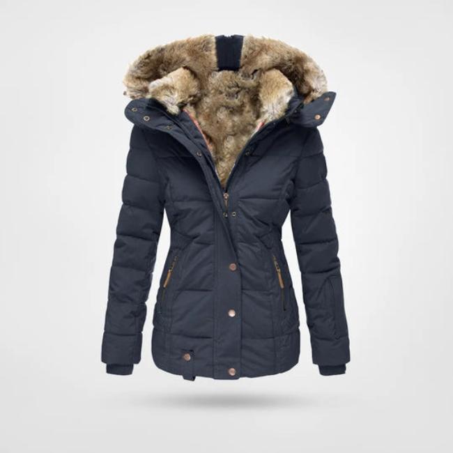 Abrigo Invierno Piel Mujer Cálido