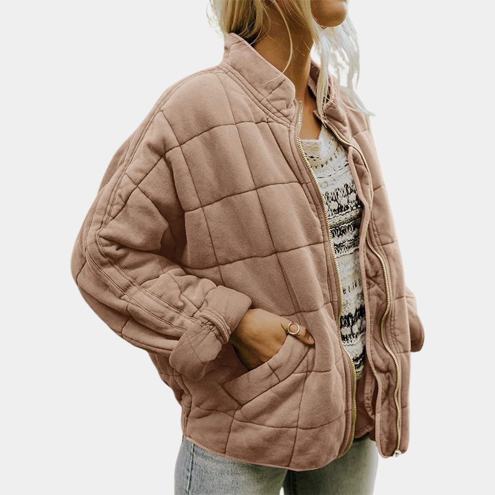 Chaqueta abrigada deportiva con cremallera mujer