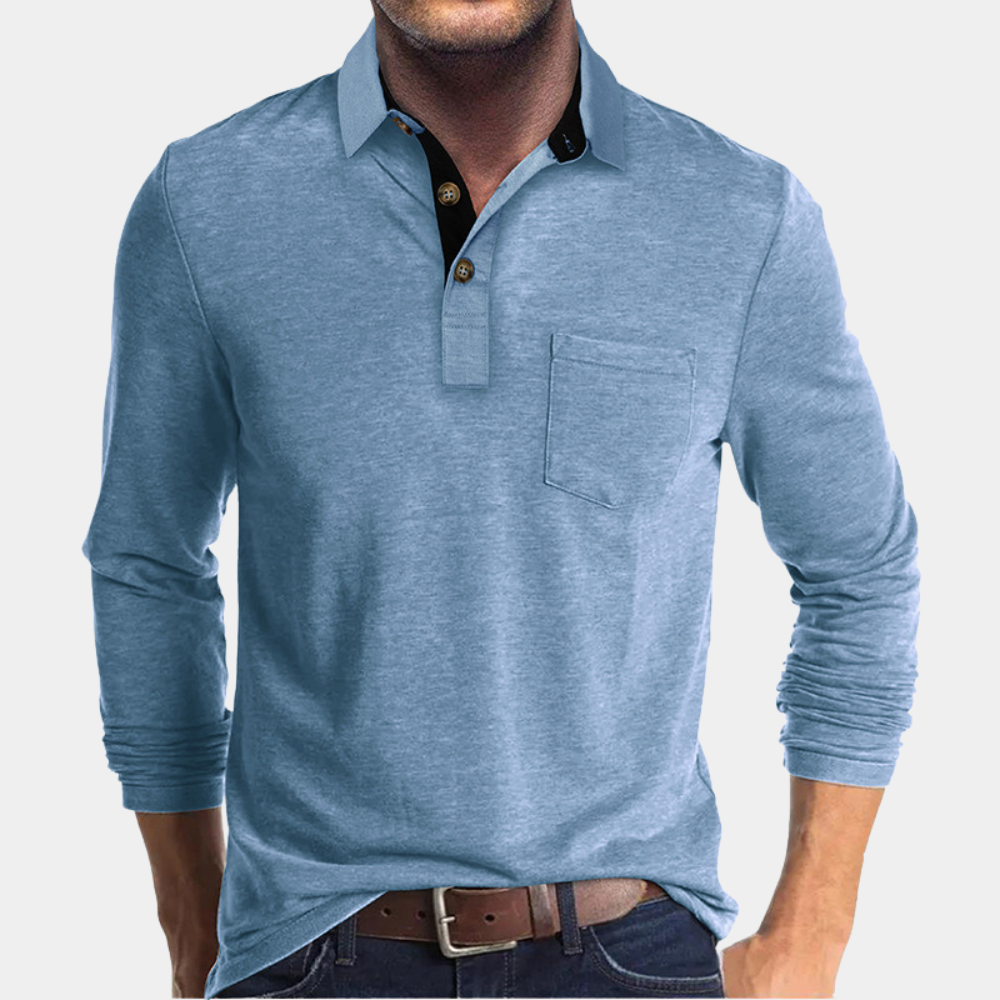 Polo Hombre Manga Larga Clásico