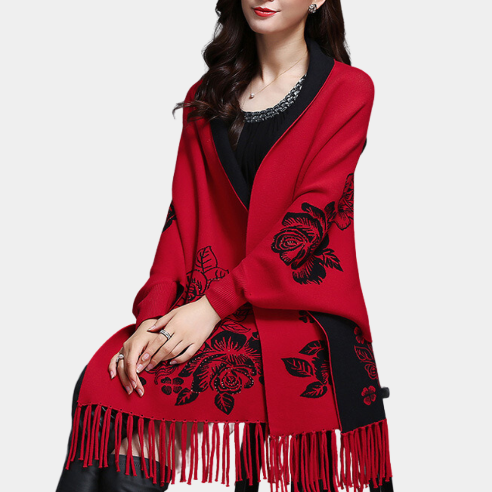 Jersey Largo Mujer con Flecos Elegantes