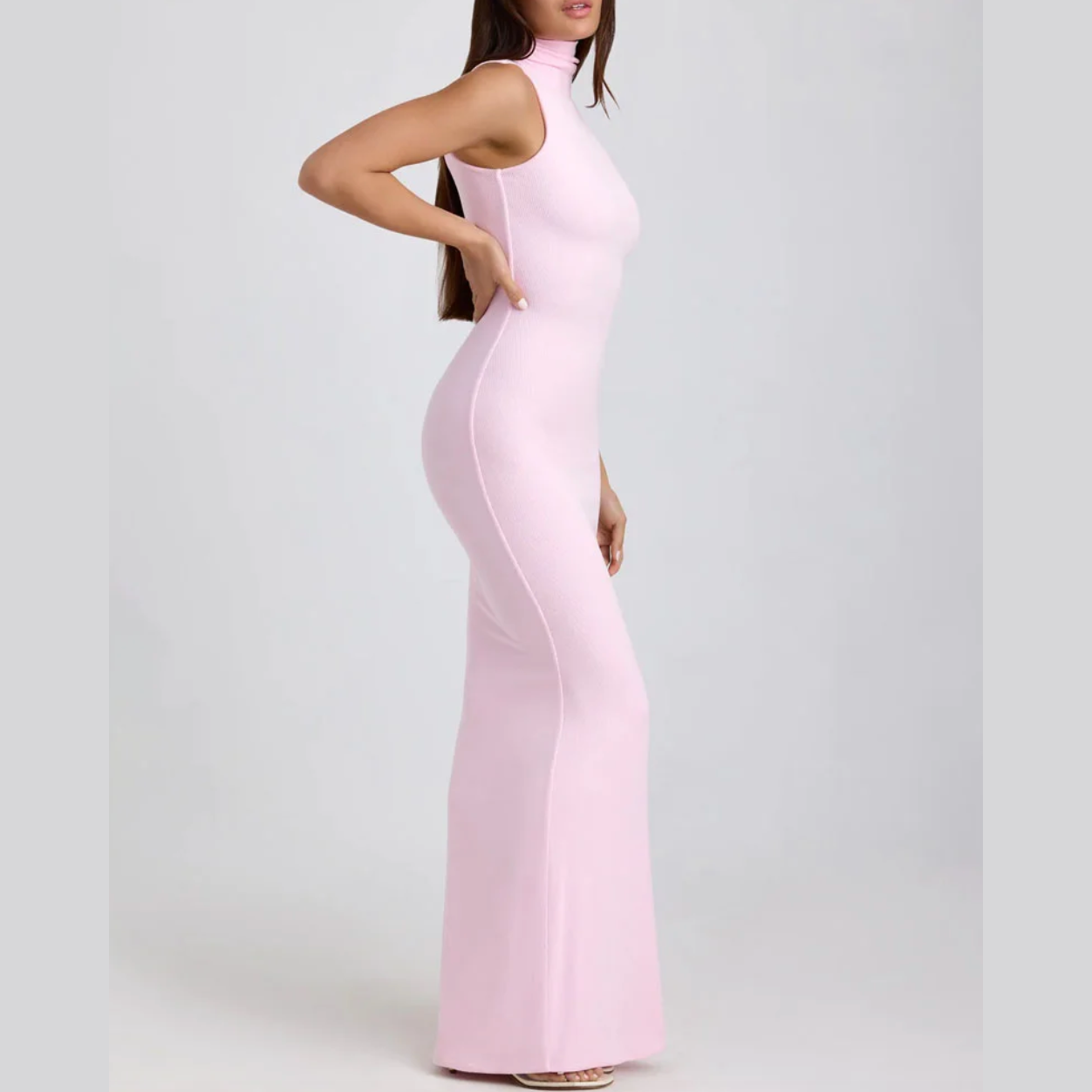 Vestido Largo Rosa Femenino - Vestiria
