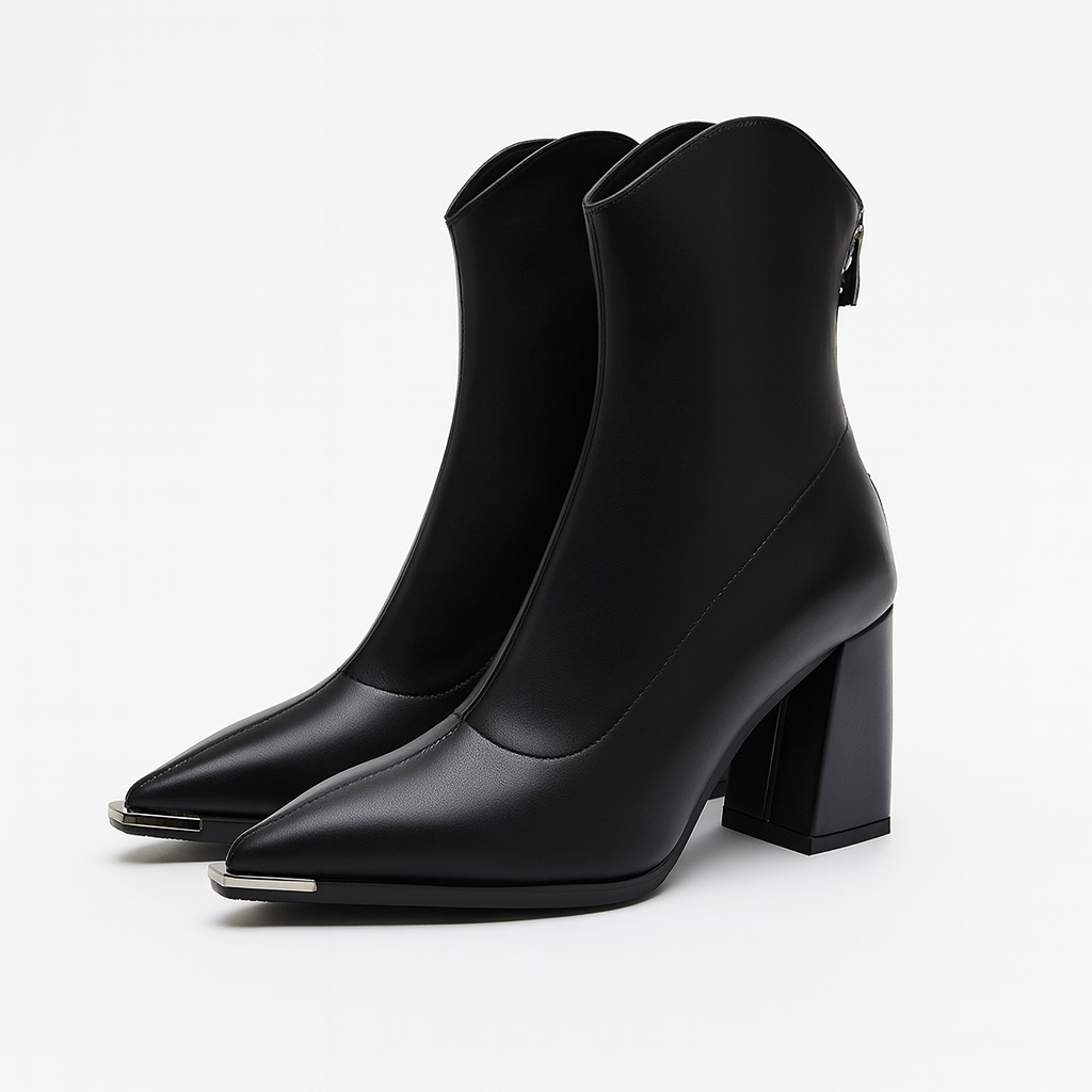 Botines Mujer Tacón Bloque Primavera Elegantes