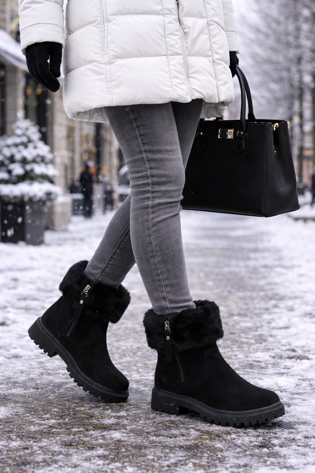 Botas Nieve Mujer Impermeables Cálidas