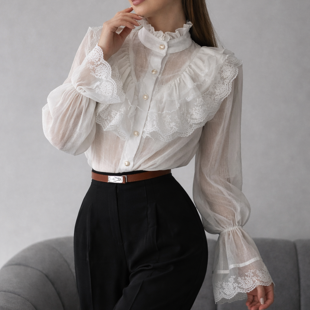 Blusa Ligera Mujer Volantes Romanticos - Vestiria