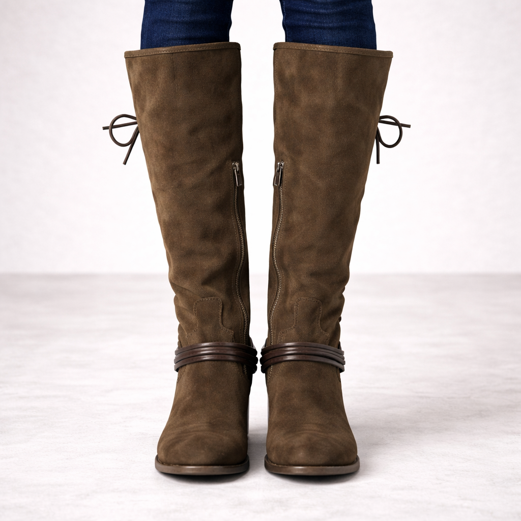 Botas Mujer Tacón Alto Cordón