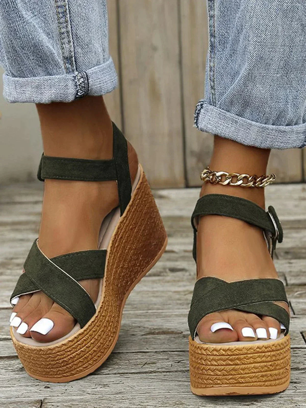 Sandalias ortopédicas cómodas con tobillo alto - Vestiria