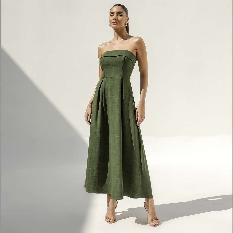 Vestido Cocktail Sin Mangas Glamouroso - Vestiria