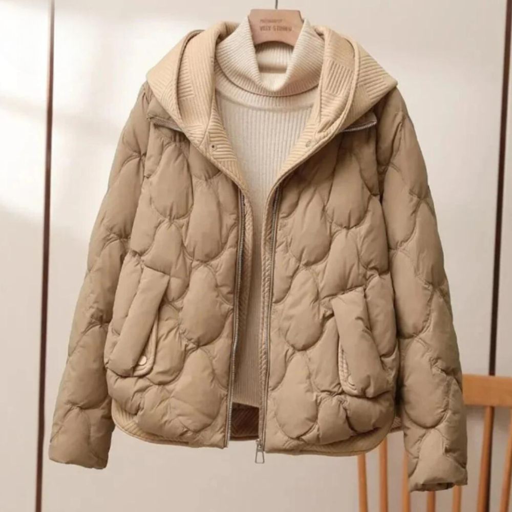 Abrigo Invierno Acolchado Mujer con Bolsillos
