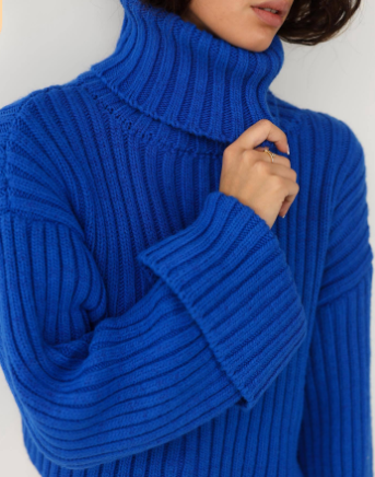 Jersey Cuello Alto Suéter Mujer