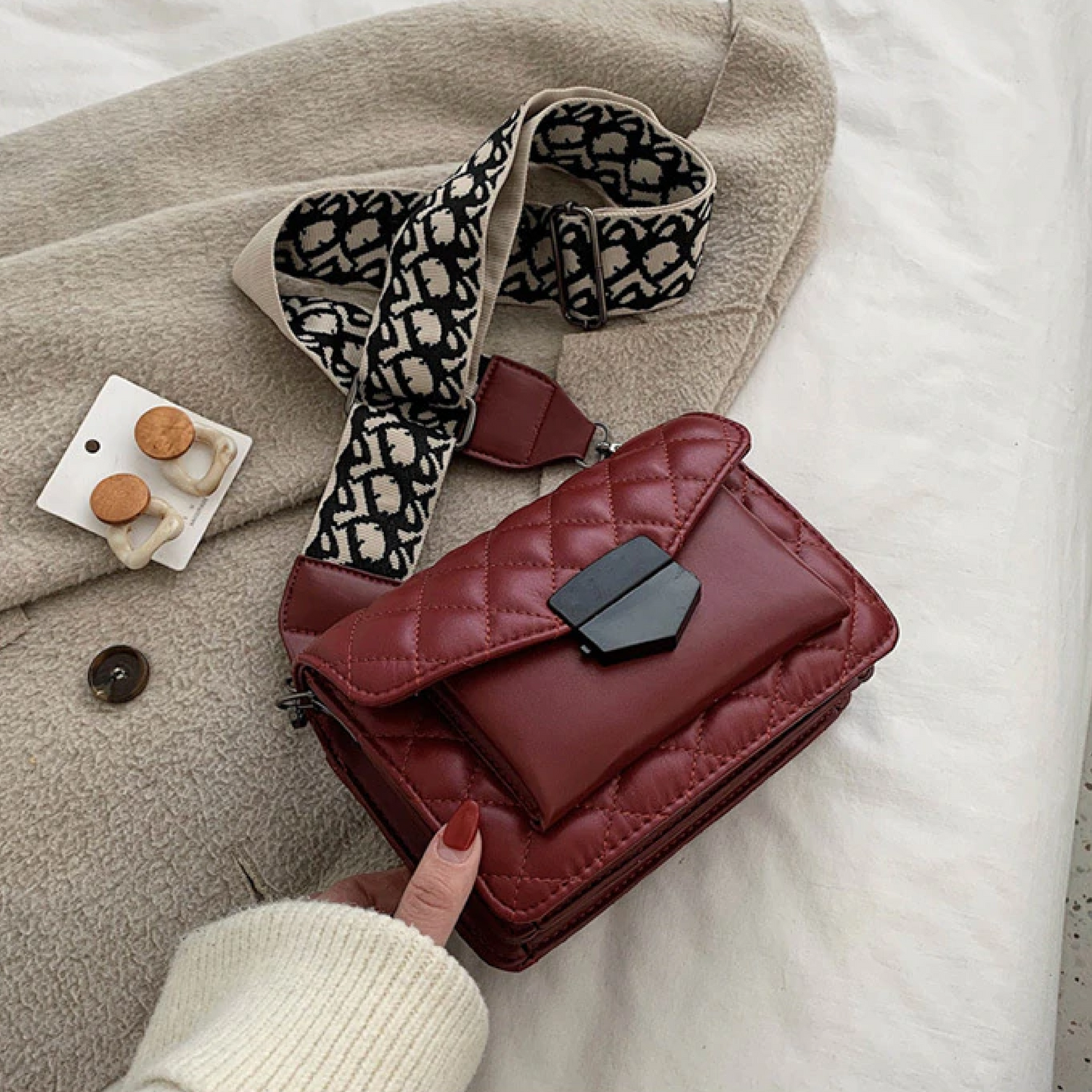 Bolso Cuero Elegante Mujer