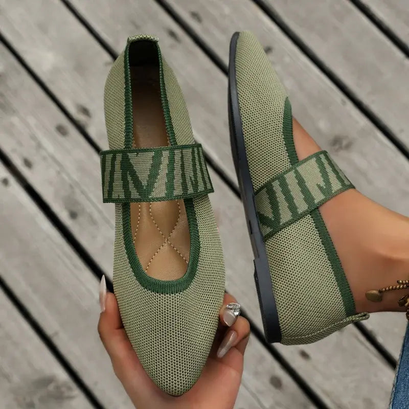Zapatillas Bailarinas con Cintas Elásticas