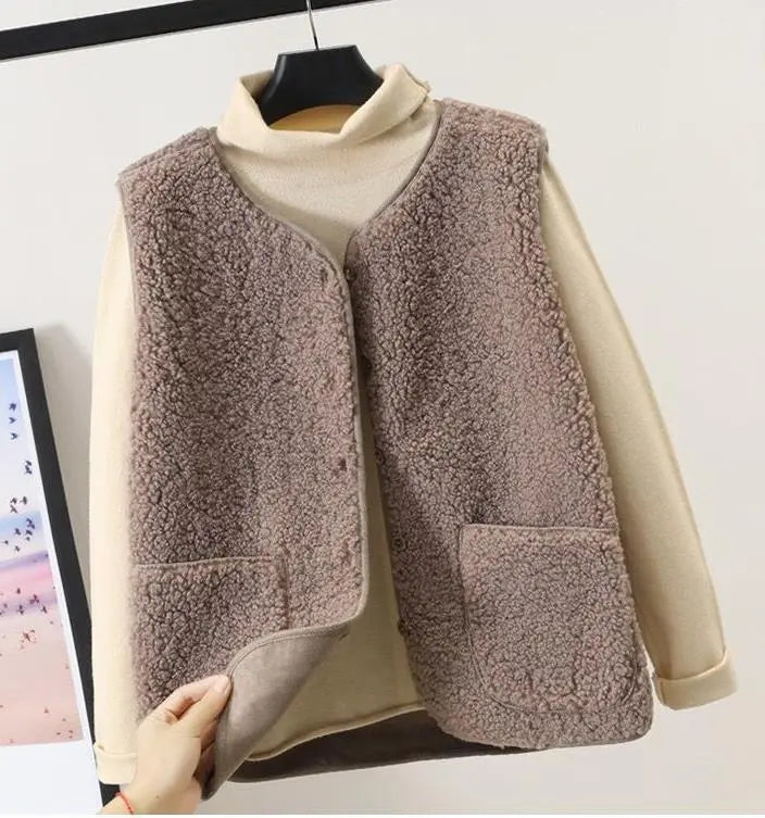 Chaleco Invierno Mujer Abierto Cálido