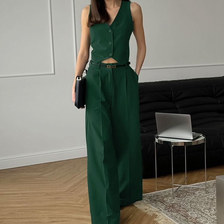 Traje Business Elegante Sin Mangas