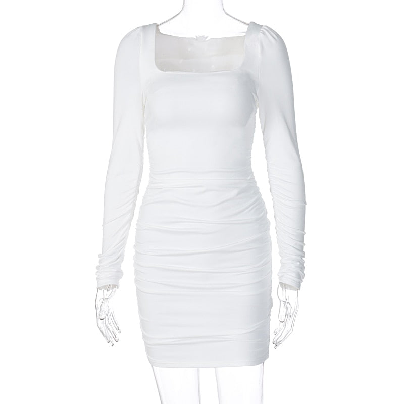 Vestido Noche Elegante Mangas Largas