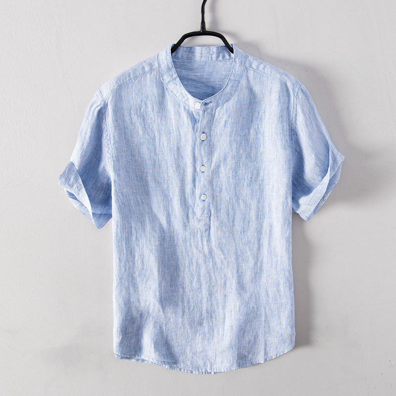 Camisa Lino Estampado Vintage