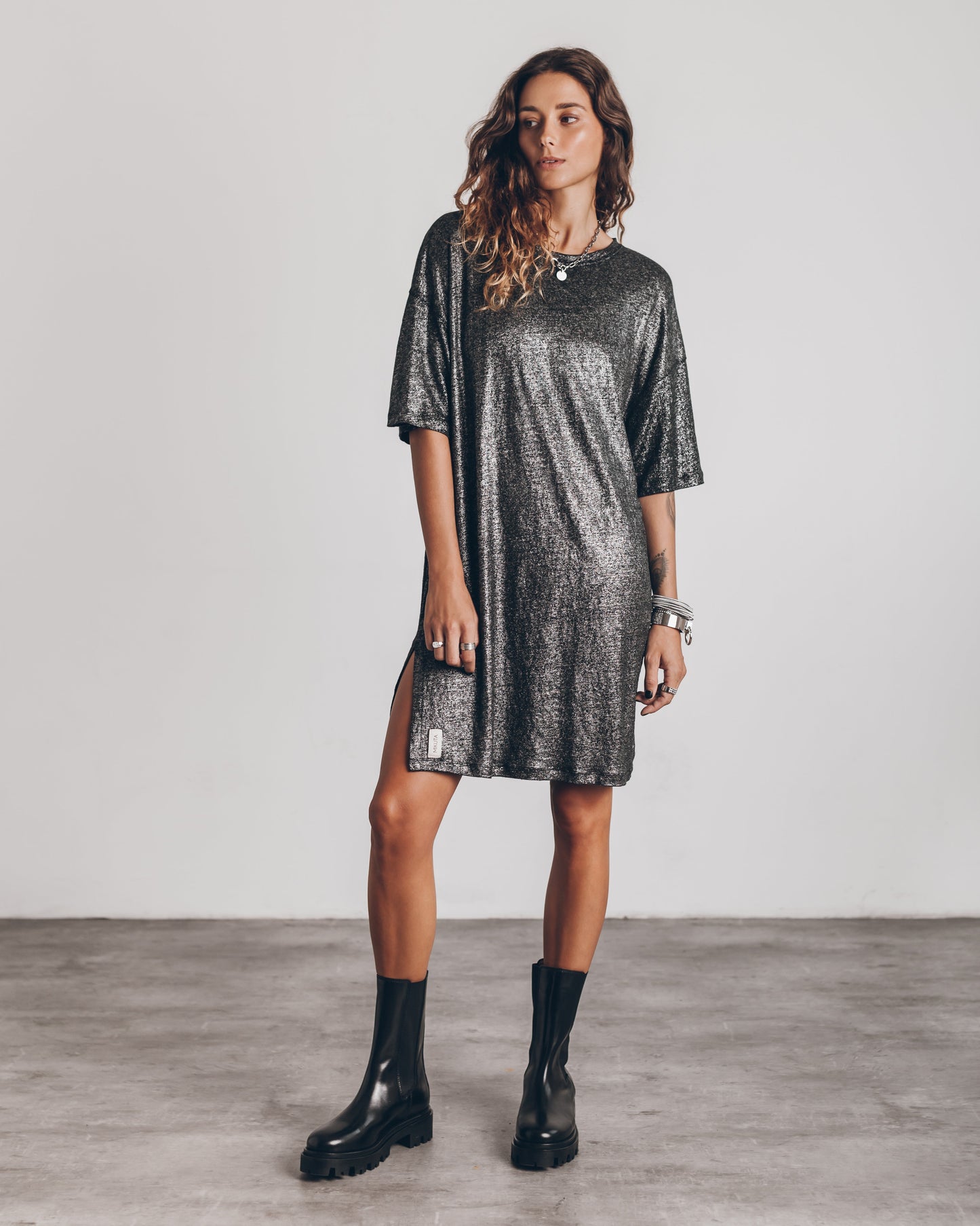 Vestido Lino Negro Elegante - Vestiria