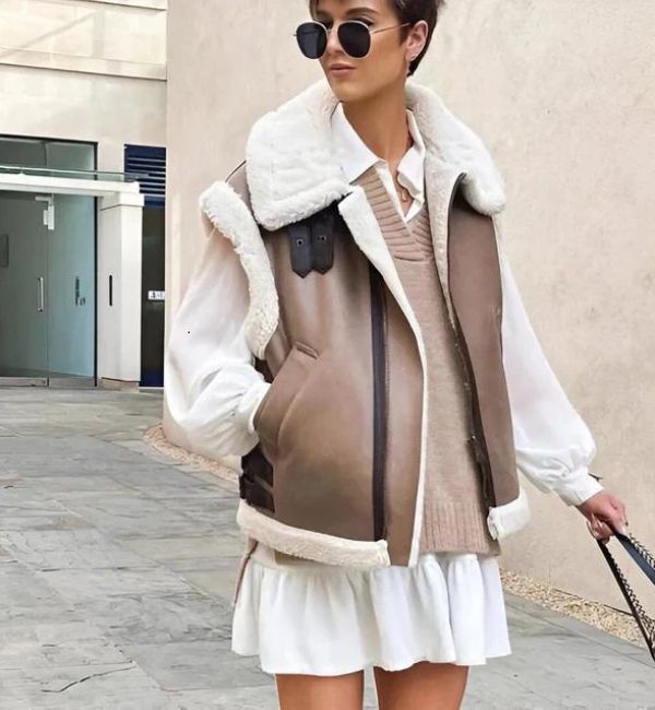 Chaleco Invierno Mujer Abierto Cuello Ancho - Vestiria
