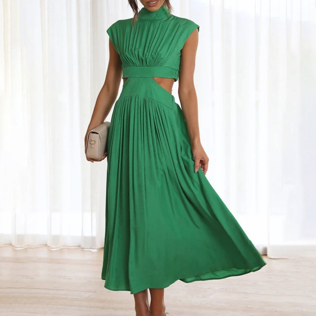 Vestido Sin Mangas Feminino Elegante