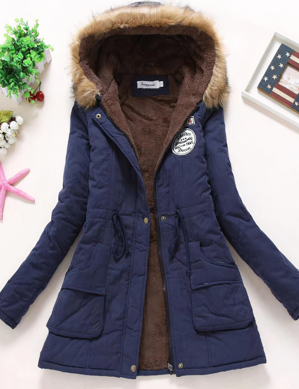 Chaqueta Mujer Forro Polar Suave Cálido