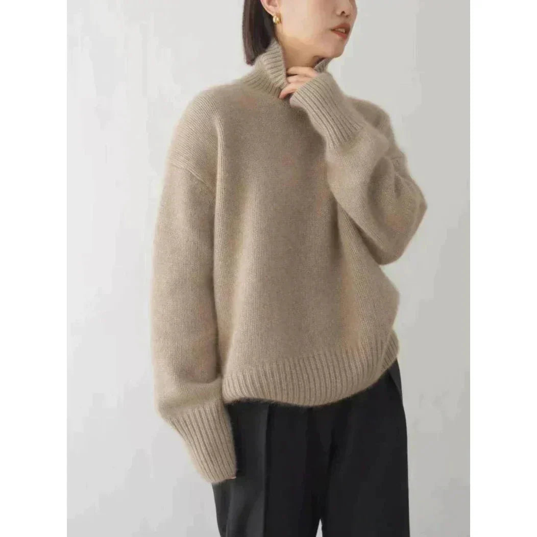Jerséis Cuello Alto Femeninos Elegantes