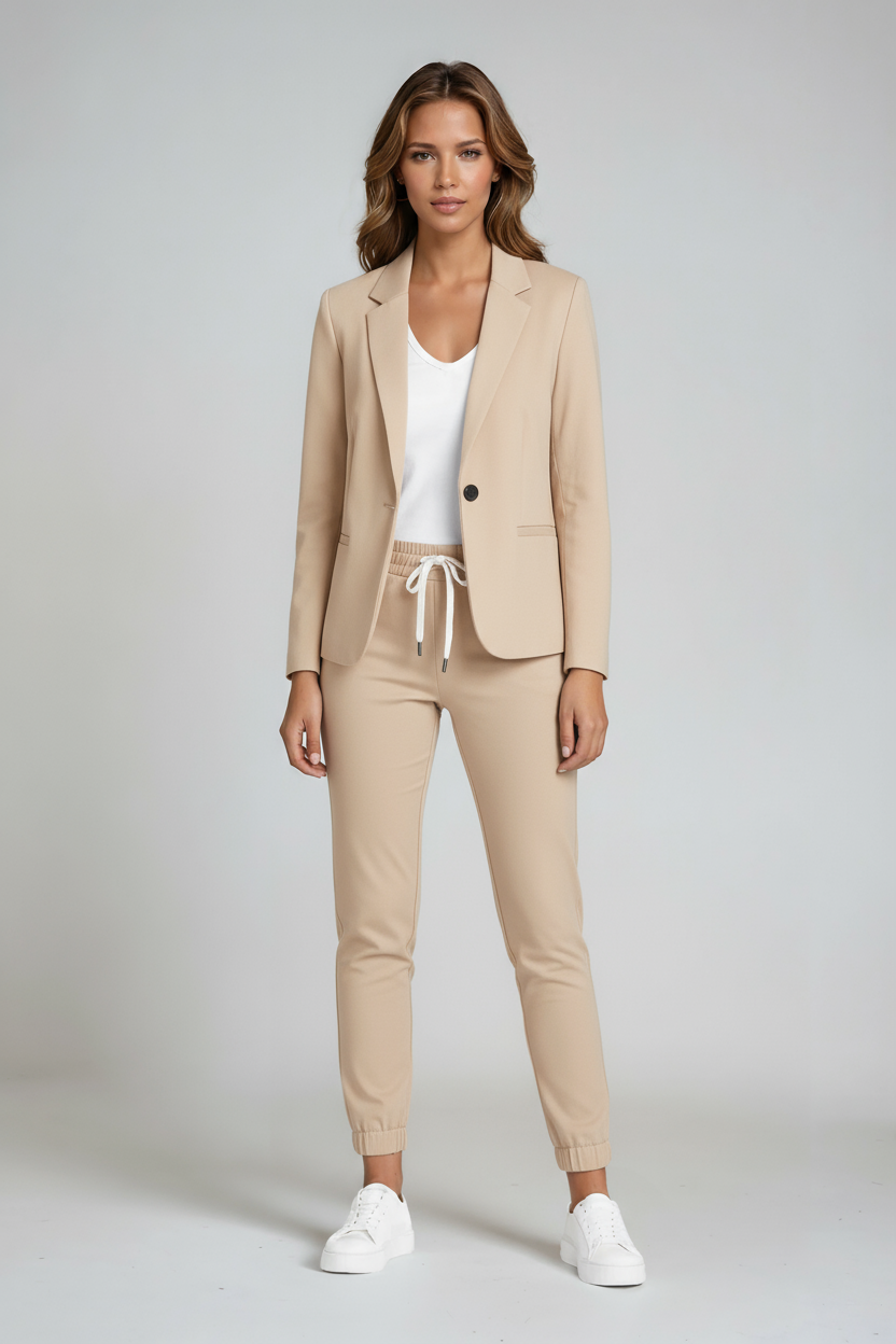 Traje Mujer Chaqueta Pantalón Elegante Slim