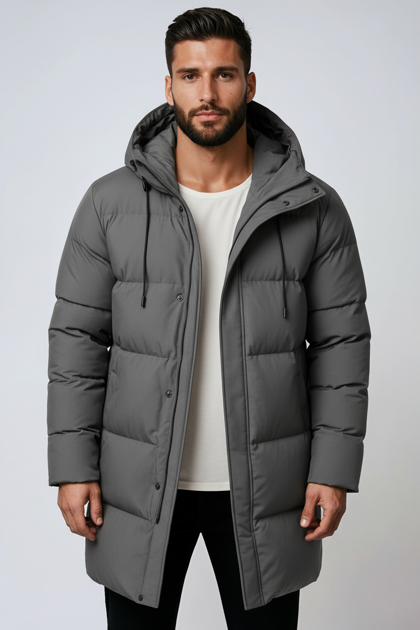 Chaquetón Invierno Hombre Capucha Abrigado