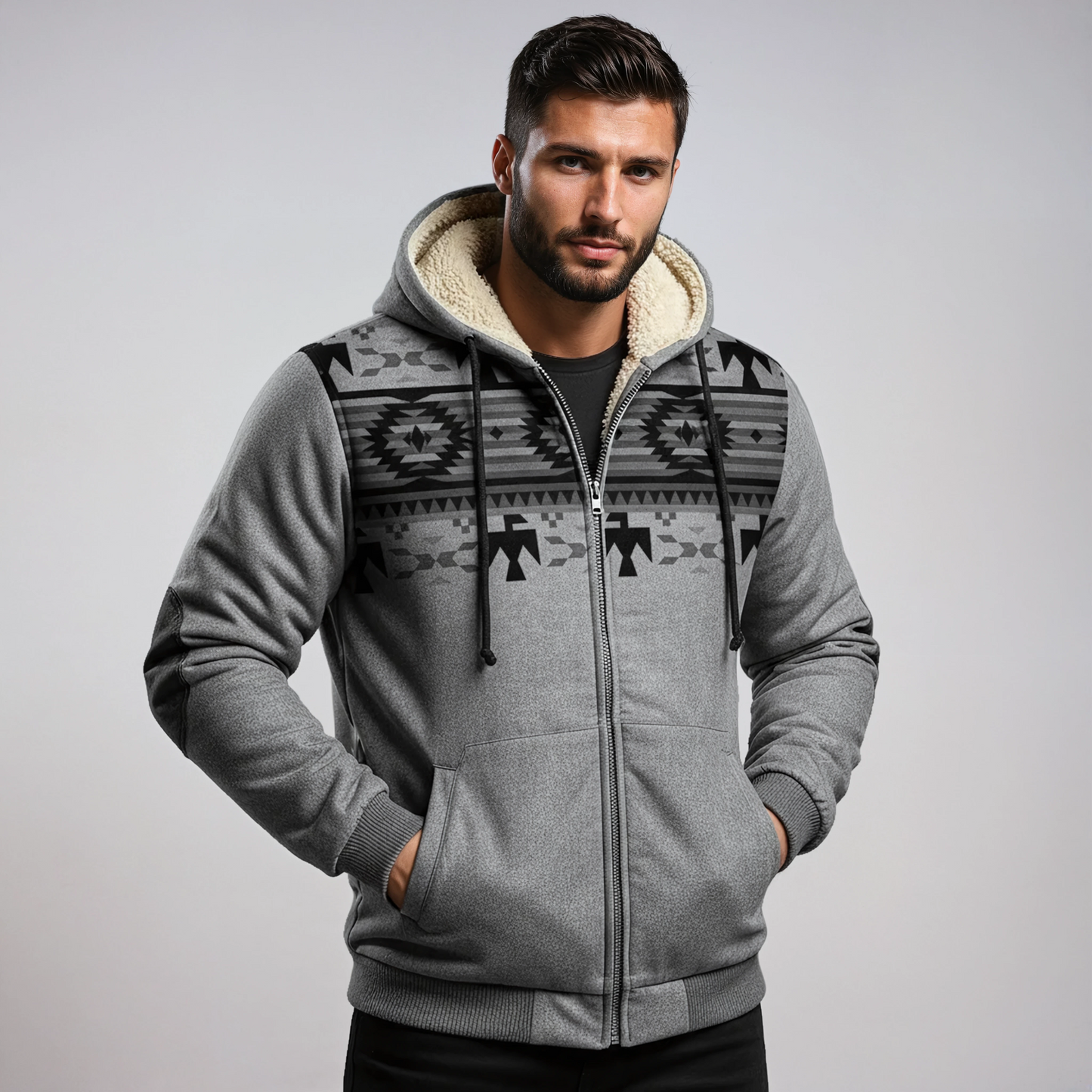 Chaqueta Hombre Invierno Estampado Cálido - Vestiria