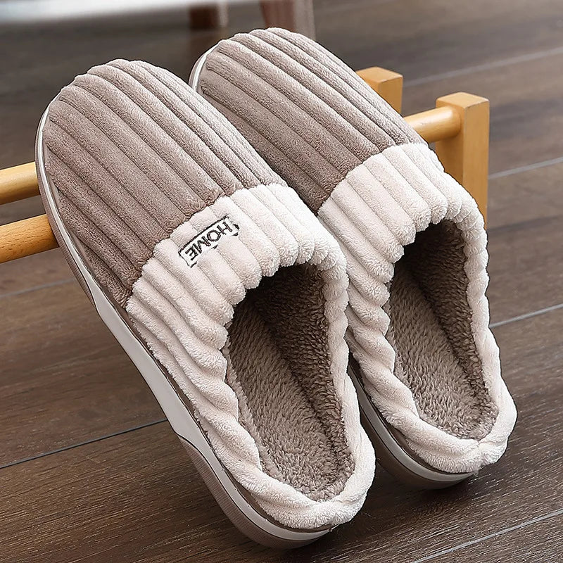 Zapatillas de Piel Rayadas Hombre Acogedoras