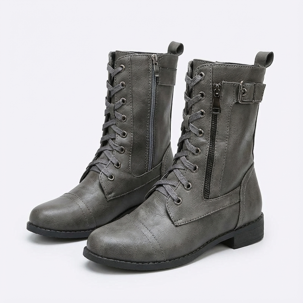 Botas Mujer Cuero Cordones Clásicas