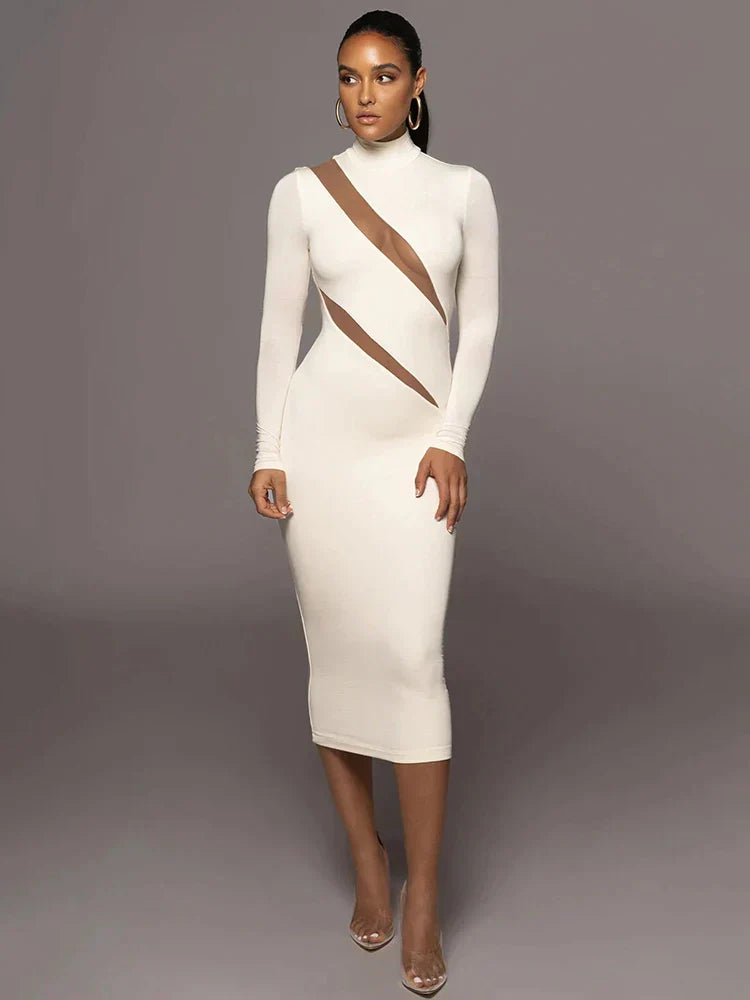 Vestido Elegante Maxi Cintura Estrecha