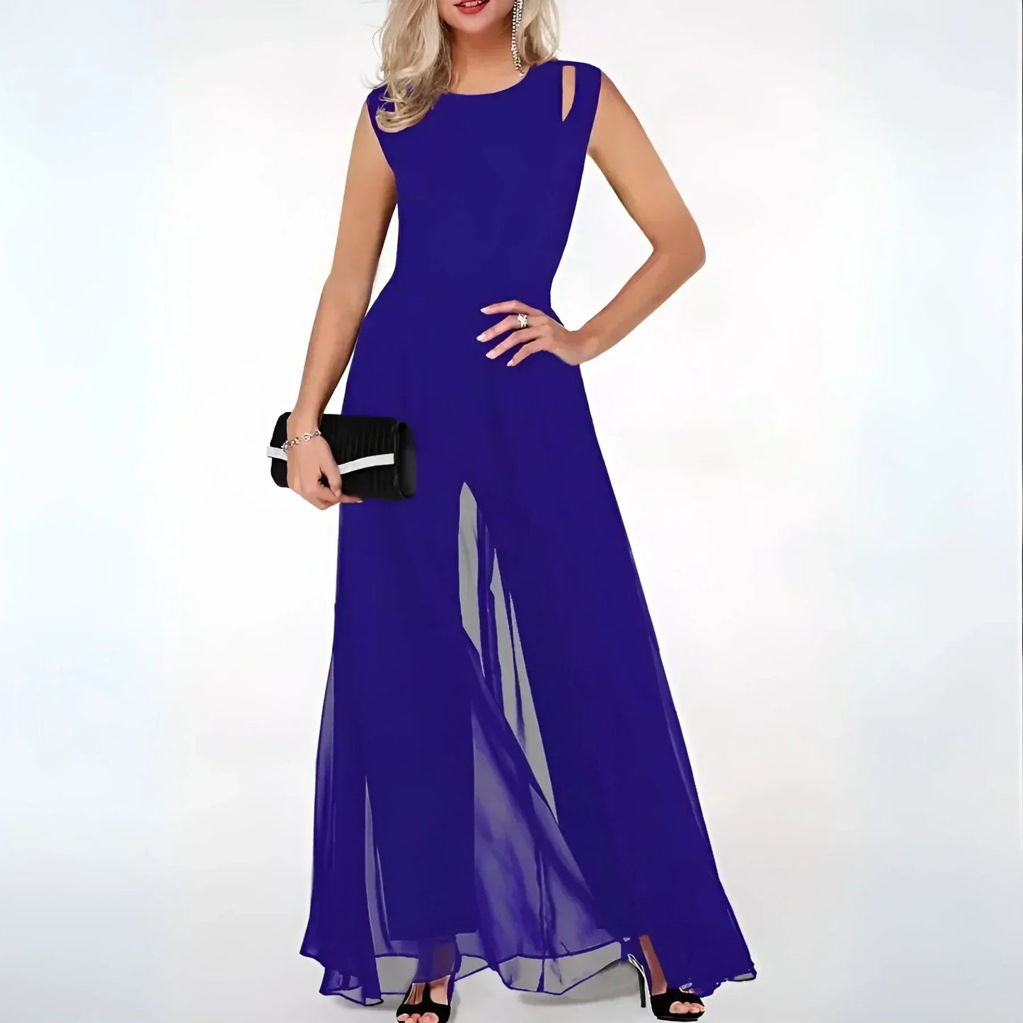 Vestido mono amplio sin mangas mujer