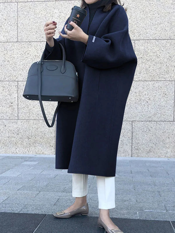 Abrigo Mujer Lana Corte Clásico Elegante