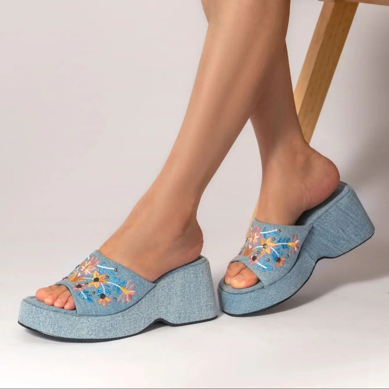 Sandalias Vaqueras con Suela de Goma Gruesa - Vestiria