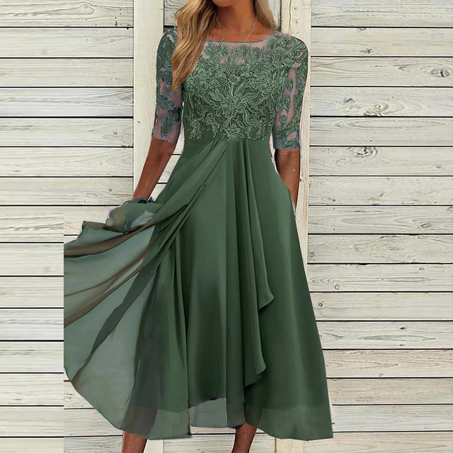 Vestido de Fiesta Encaje Romántico
