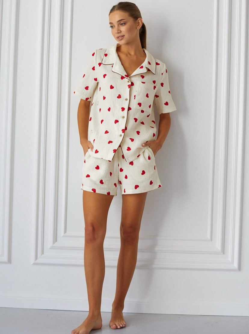 Pijama Romántico Corazón Mujer - Vestiria