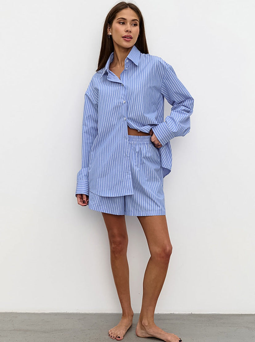 Conjunto de rayas de punto suave mujer - Vestiria