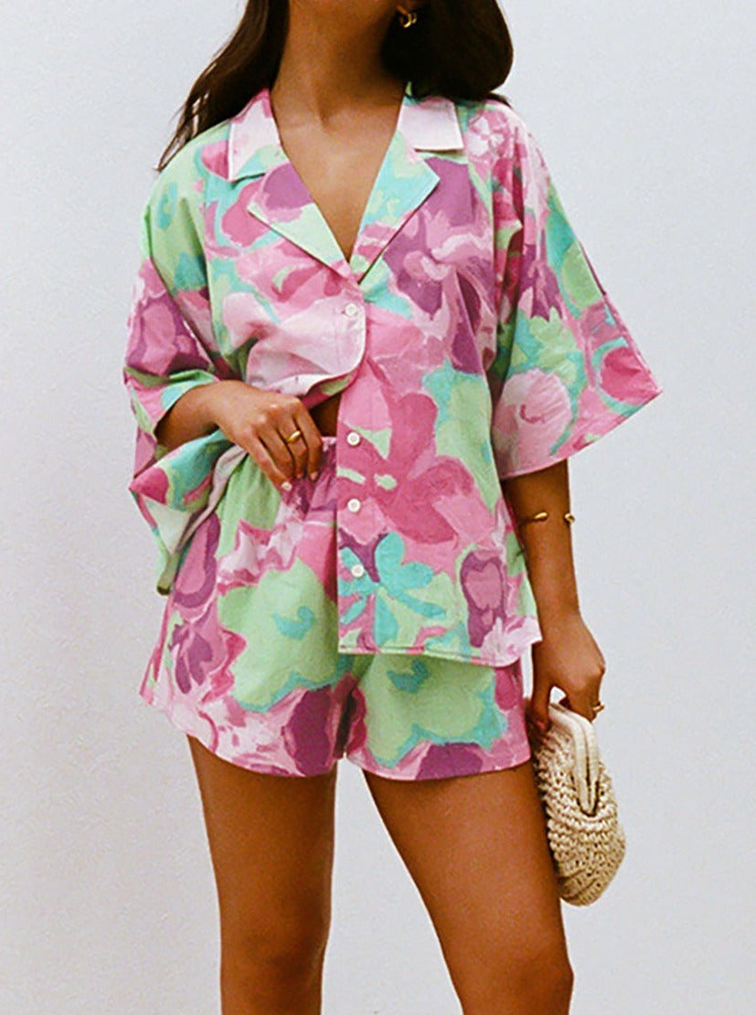 Conjunto de verano floral femenino - Vestiria