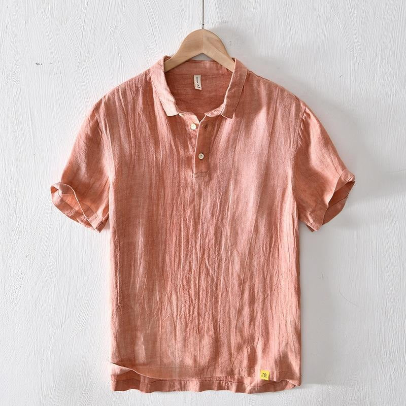 Camiseta de lino fresca y elegante hombre