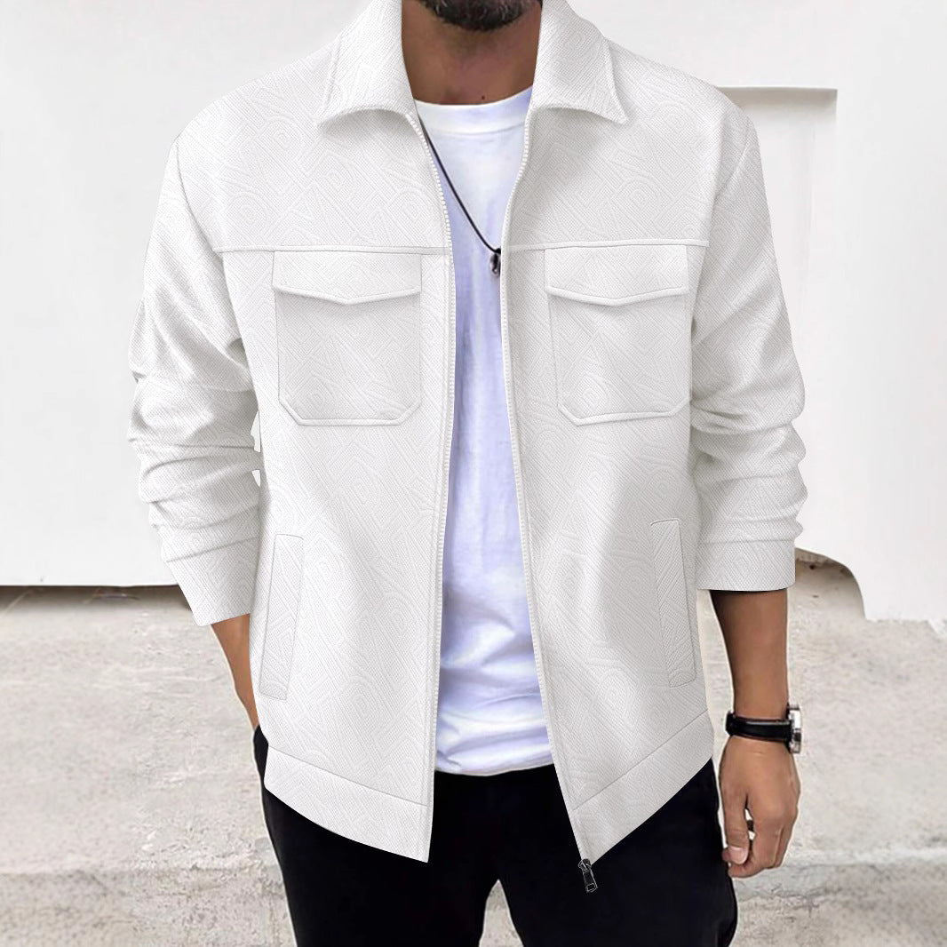 Chaqueta militar cómoda con bolsillos para hombre