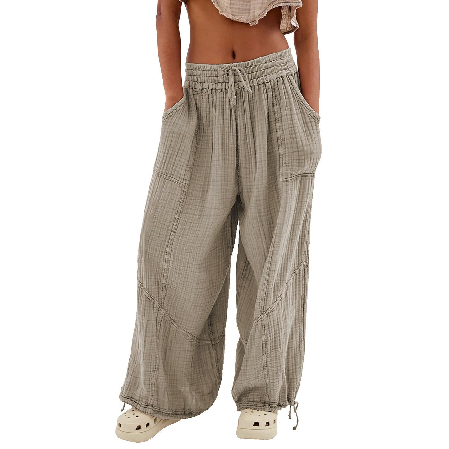 Pantalones de mujer cómodos de punto suave FENNA