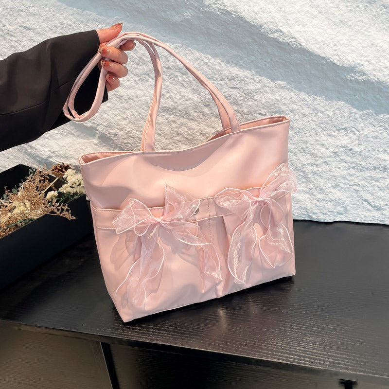 Bolso tote mujer lazos decorativos estilo universitario → Bolso Tote Mujer Floreado Estilo Boho