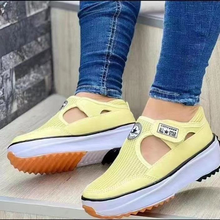Zapatillas Mujer Plataforma Sandalia Abierta