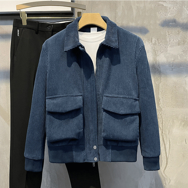 Chaqueta Pana Hombre Abrigo Cálido