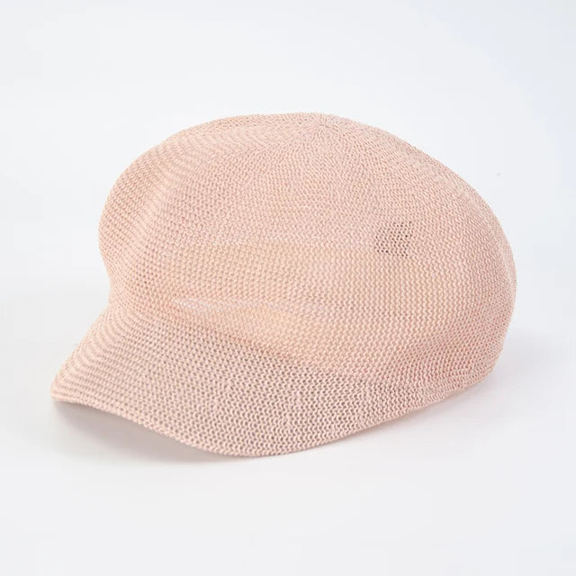 Sombrero de paja con boina elegante para mujer